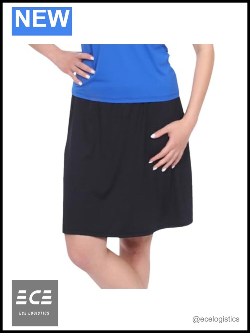 Knee Length Skort with Shorts Underneath UPF 50+ Modest Athletic Skirt